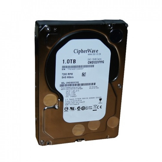 1TB Western Digital Enterprise (Branded CWD / Dell PowerEdge QVL) 3.5 SAS 7.2K RPM Server Enterprise HDD