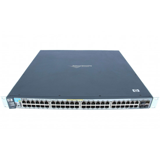 HPe PROCURVE,  3500-48G-POE, YL 44-PORT 1000BASE-T, SMART  ETHERNET SWITCH (HP ReNew 1Yr Warranty)