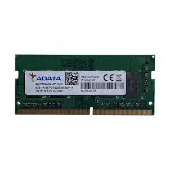 8GB Adata, 1Rx16, DDR4-3200Mhz, SODIMM, 1.2V, PC4-25600, Notebook Memory Module