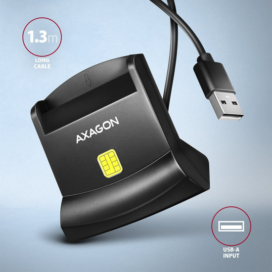 AXAGON CRE-SM4N Smart card reader USB 1.3m ca