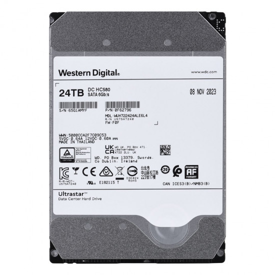 Western Digital Ultrastar DC HC580 3.5 24 TB Serial ATA